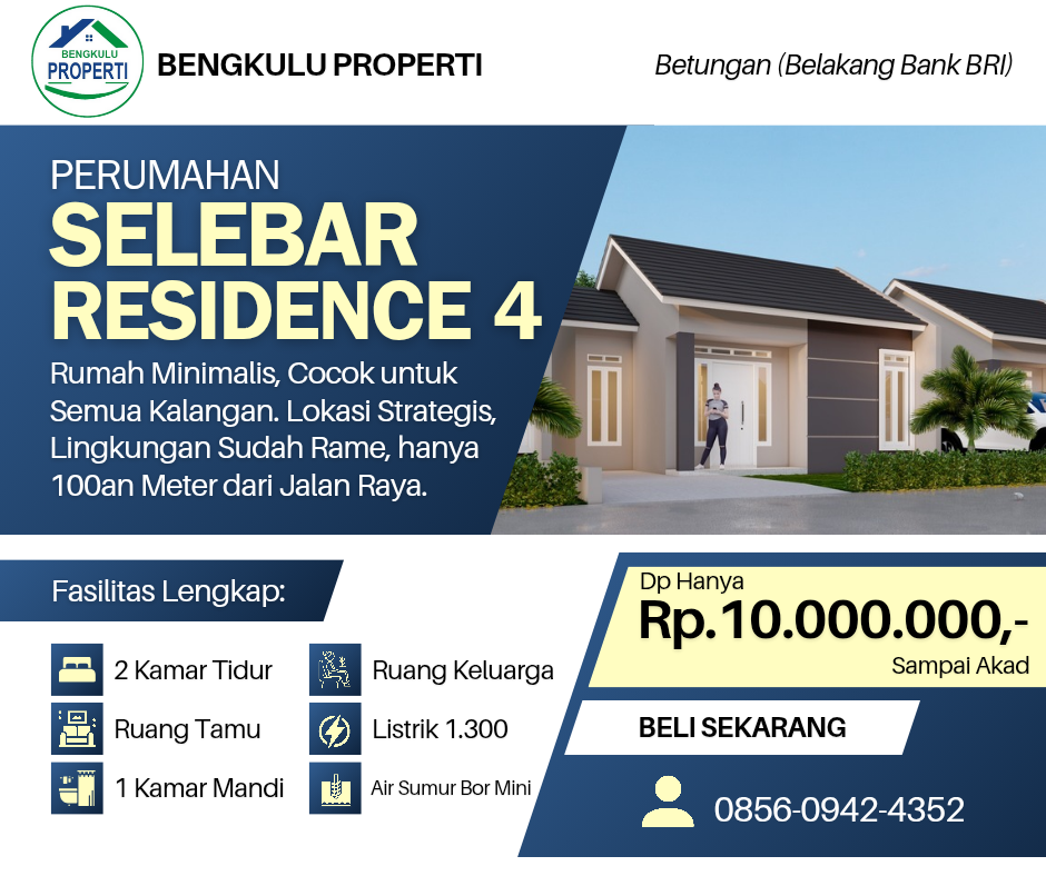 Rumah Subsidi Minimalis Kota Bengkulu