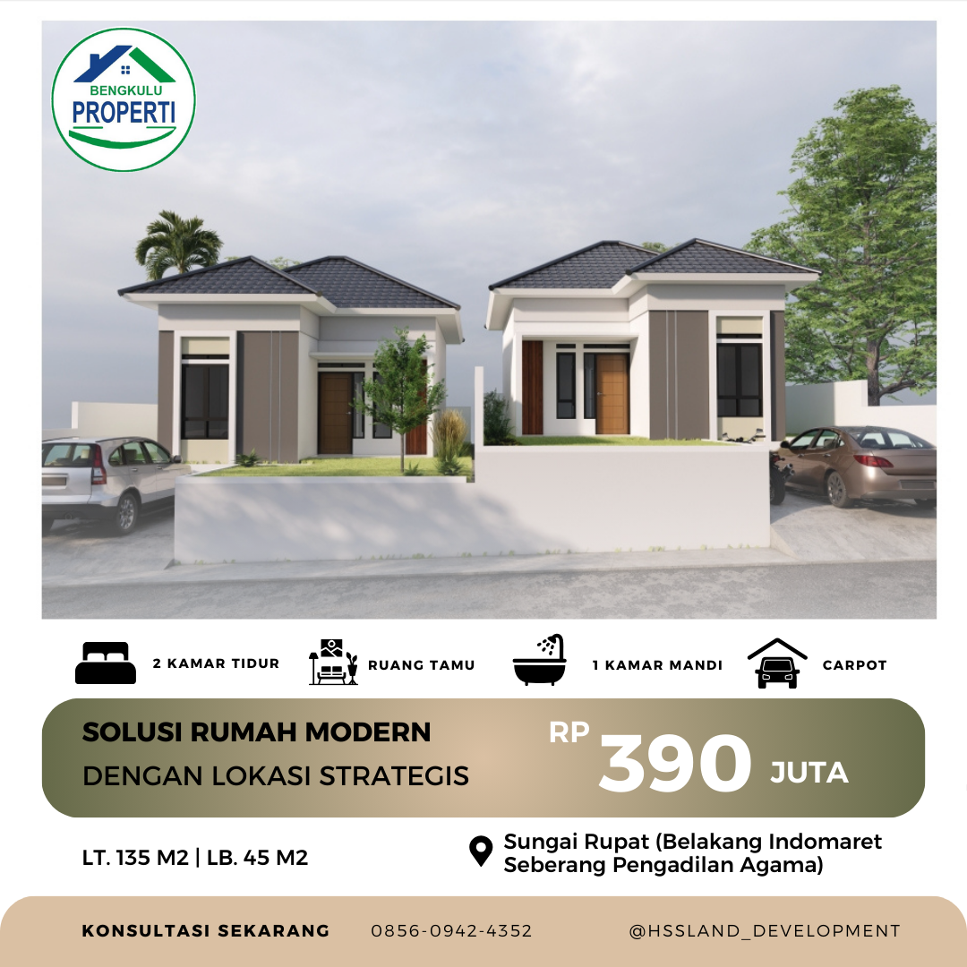 Segera Hadir Rumah Komersil Tipe 45 m²